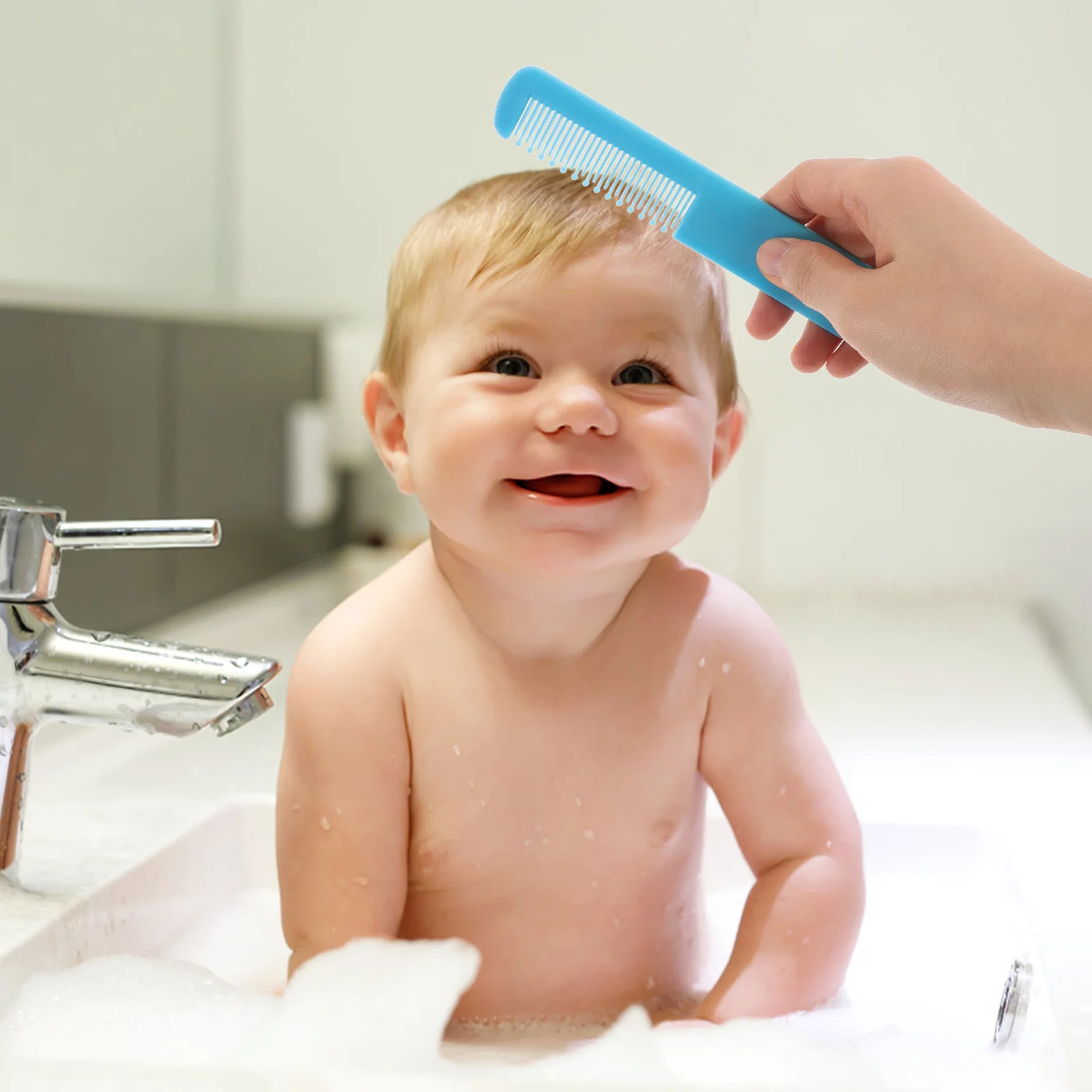 

2Pcs Baby Hair Comb Set Round Teeth ABS Material Gentle Scalp Care Soft Detangler for Newborn Toddler Hair Grooming