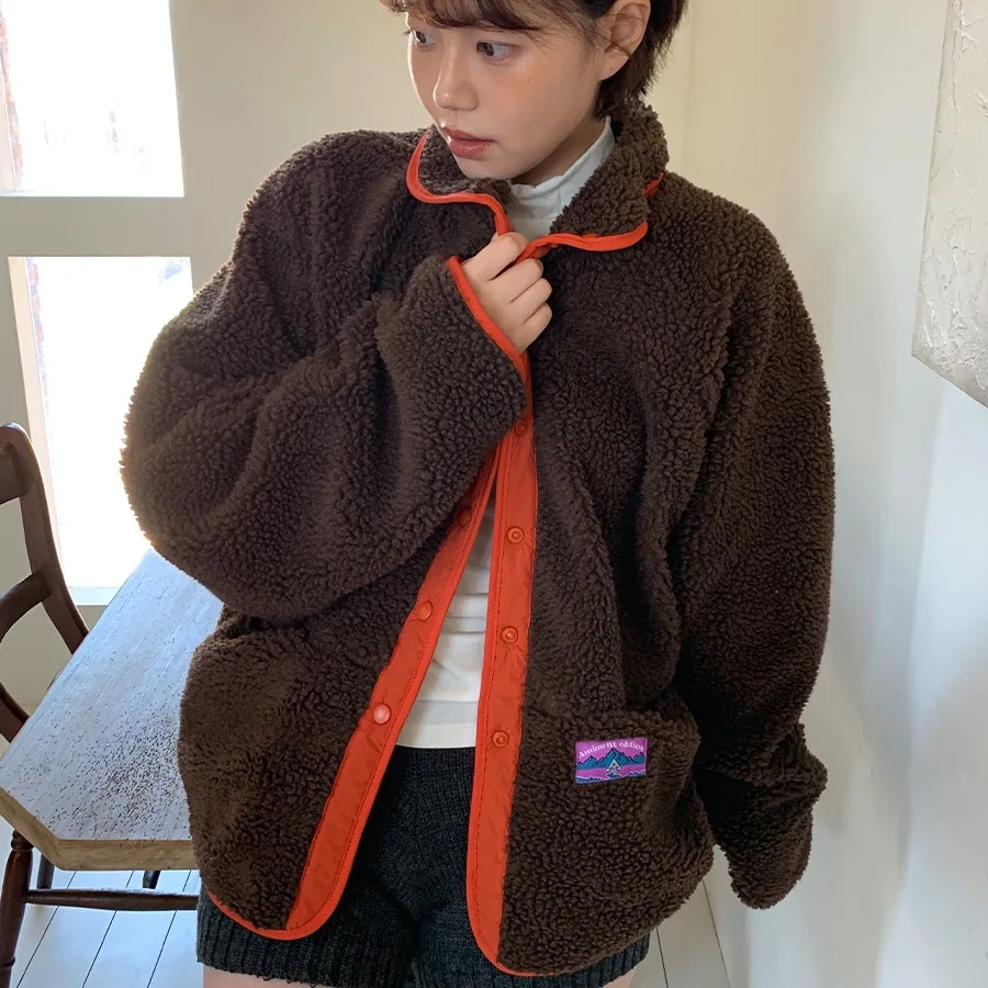 

Женская хлопковая куртка на осень-зиму, двусторонняя одежда Fce Spor, повседневный шикарный дизайн, универсальный удобный длинный топ све