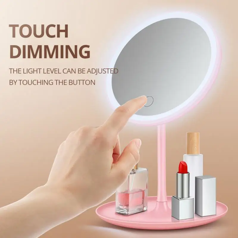 Makeup Mirror With Led Light Daylight Vanity Mirror Removable Adjustable Desk Mirror Foldable With USB Cable Cosmetic Mirror