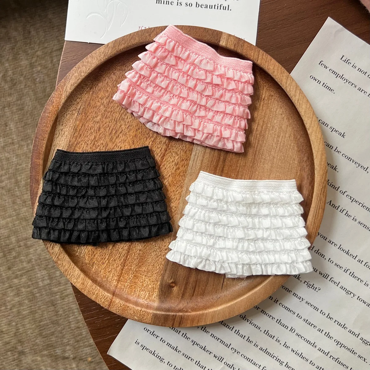 Sweet Summer Doll Clothes Lace Trim Pleated Skirt Fit Zsiga Cotton Doll Mini Doll Dress Up Outfit Photography Accessories