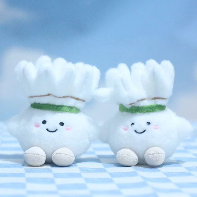 12CM Cotton-Stuffed Plush Keychain With Cartoon Badminton Design Perfect as Backpack Decor or Gift For Birthday