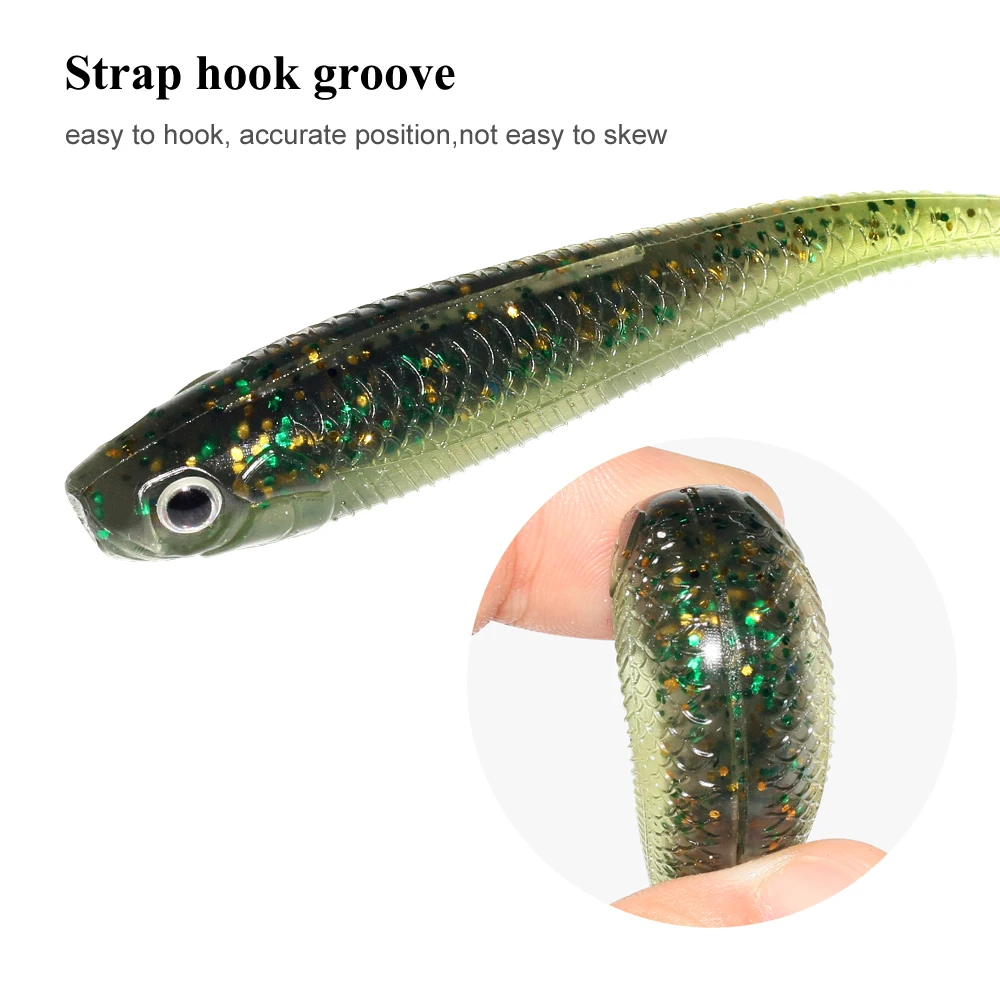 New Fishing Lures 70mm 95mm Soft Lure Artificial Wobblers Carp Silicone Bait for Pike Bass Trolling Sea Swimbait Predator Tackle