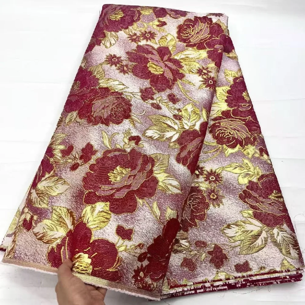 

High Quality Brocade Jacquard Fabric African Organza Mesh Cloth Nigerian Tulle Lace Material French Net Cloth Sewing