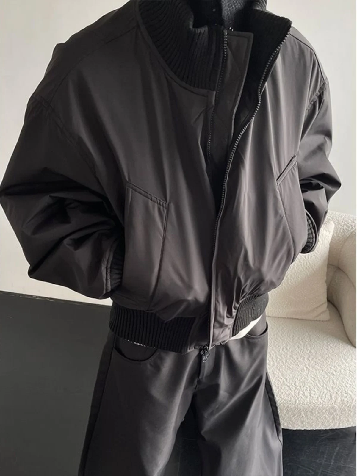 

Мужская зимняя куртка в американском винтажном стиле, свободного кроя, теплая, хлопковая, водонепроницаемая, молодежная, модная, брендовая.