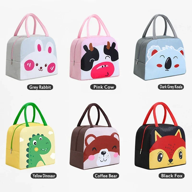 1pc Cartoon Cute Lunch Bag for Children Aluminum Insulation Keep Temperature Lunch Box Hangbag Outdoor Picnic Food Storage Bags