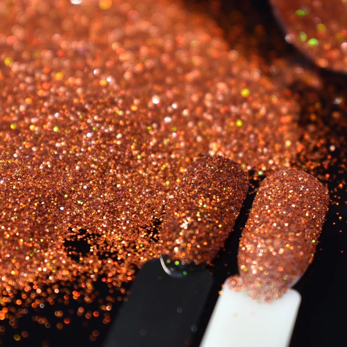 DIY Gel Polish Grote Nail Art Glitter Holo Rainbow Diep Oranje Acryl Nagels Glitter Poeder in Doorzichtige Pot 5.5g/fles
