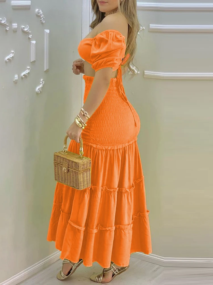 Lente Zomer Elegante Outfits 2023 Nieuwe Damesmode Elegante Sexy Bohemian Off Shoulder Bedrukte Split Rok Tweedelige Set