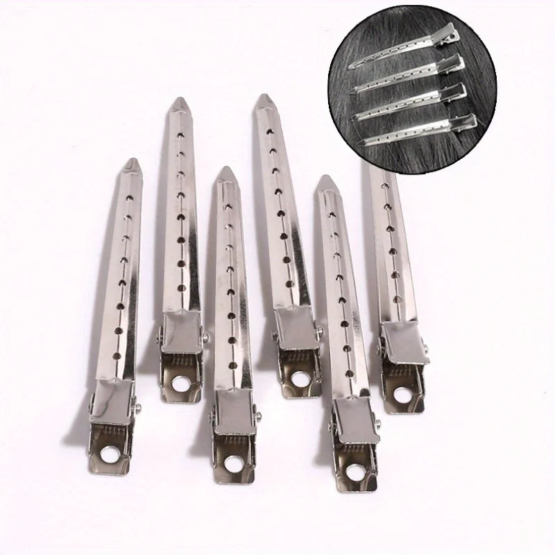 10pcs Bulk Studio Hair Salon Hair Clip Metal Duckbill Clip Hair Salon Hair Positioning Clip Hair Clip