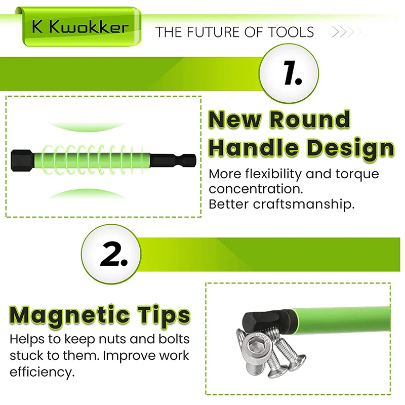 100mm Hex Head Screwdriver Bit with Holder 1/4 Inch Hex Shank Allen Wrench Drill Bit SAE Metric Magnetic Hex Bit Set