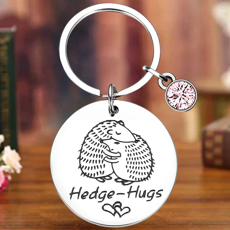 Metal Funny Hedgehog Keychain Cute Couple Gifts Key Chain Pendant Boyfriend 1 Year Anniversary Gift