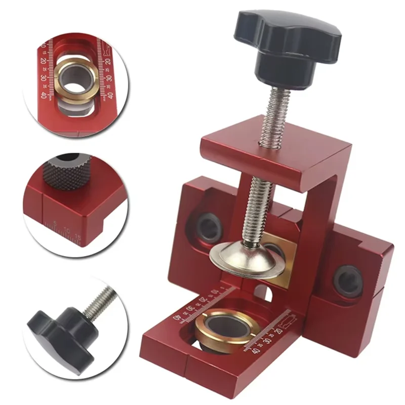 A43F-Universal 3 في 1 النجارة وتد الرقصة عدة ثقب الجيب تهزهز محدد دليل الحفر لتجميع أثاث الخزانة