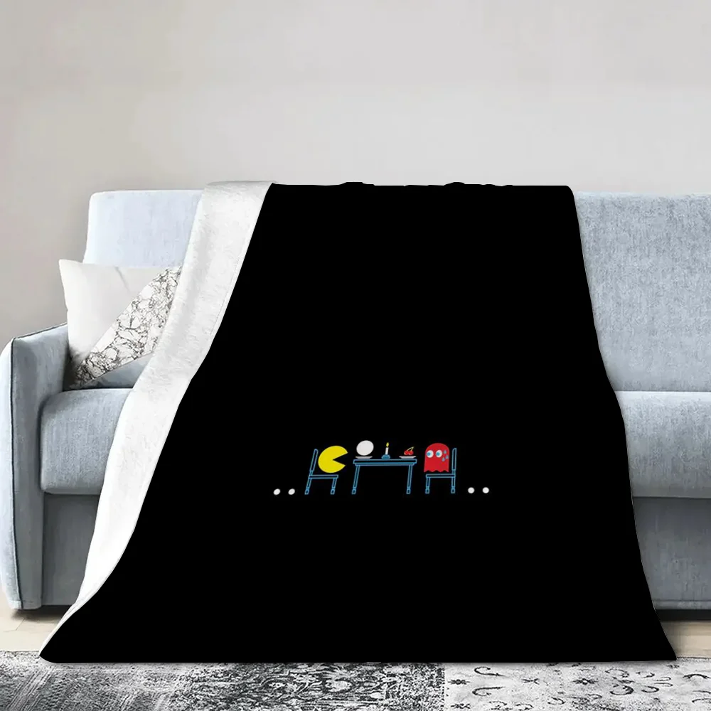 Pac Man Fluffy Soft Blankets & Throws Sofa Blanket for Sofas Microfiber Bedding Thin Wadding Blanket King Size Home Interior