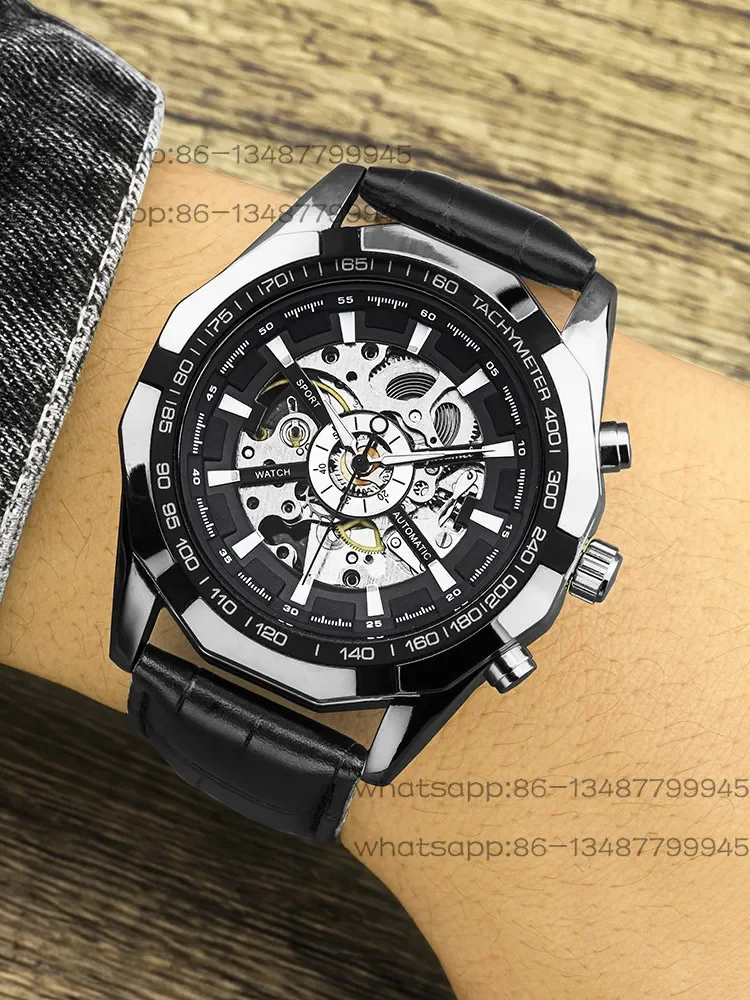 new-tourbillon-pure-mechanical-men's-automatic-hollow-watch-waterproof-watch-student-personalized-men's-watch
