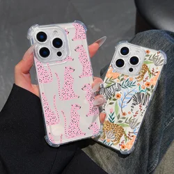 Fashion Pink Leopard Phone Case For vivo V40 V30 V29 V27 V25 V23 Y02 Y50 Y76 Y38 Y28 Y03 Y17s Y78 Y36 Y27 Y35 Pro 4G 5G Cover