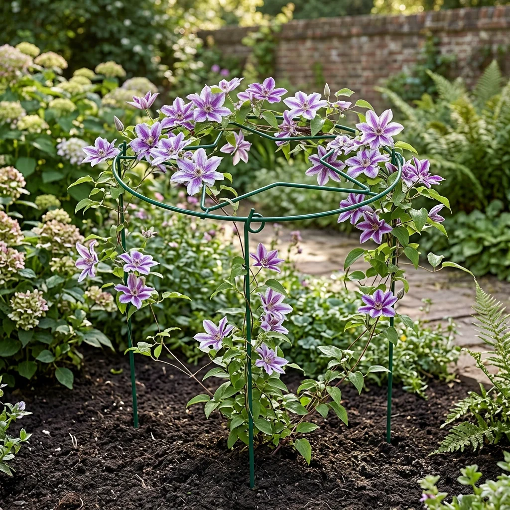 Metall-Pflanzenstütze Robustes Eisen-Blumengestell für Erdbeer-Kletterpflanzen Innen- und Außenbereich