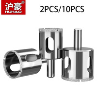 HUHAO 10PCS/2PCS Diamond Tile Drill Bit for Glass Marble Ceramic Tile Hole Saw 3mm to 50mm High Speed Drill Bit Glass Hole Saw