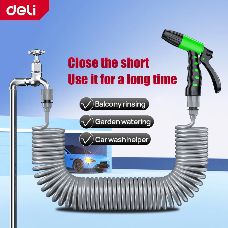 High Pressure Water Gun Garden Water Sprayer Spring Tube Sprayer Water Lawn Car Washing Guns Sprinkler Nozzle Plant Watering