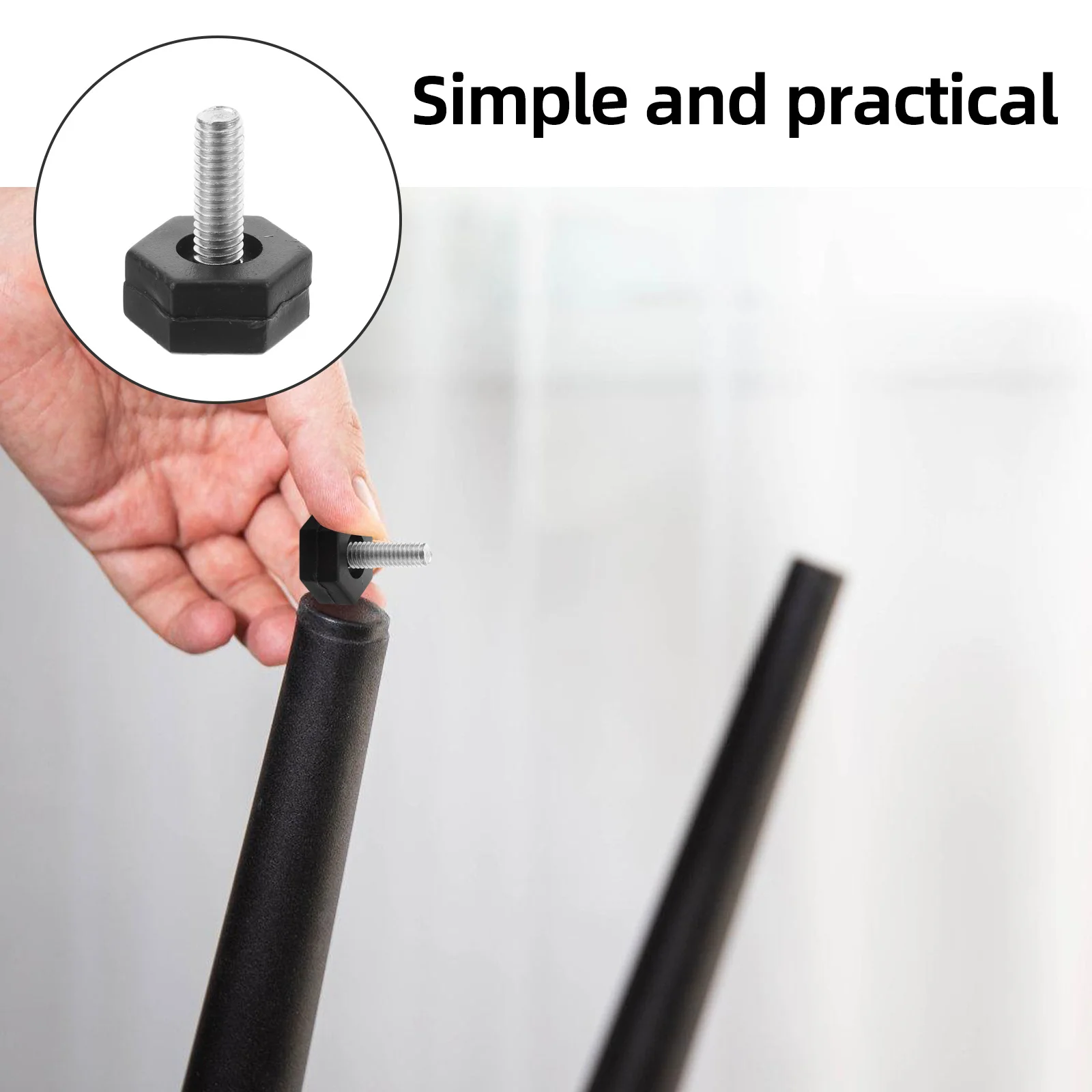 

12Pcs Adjustable Leveling Feet Furniture Screw in Heavy Duty Cabinet Table Chair Leg Levelers Floor Protectors