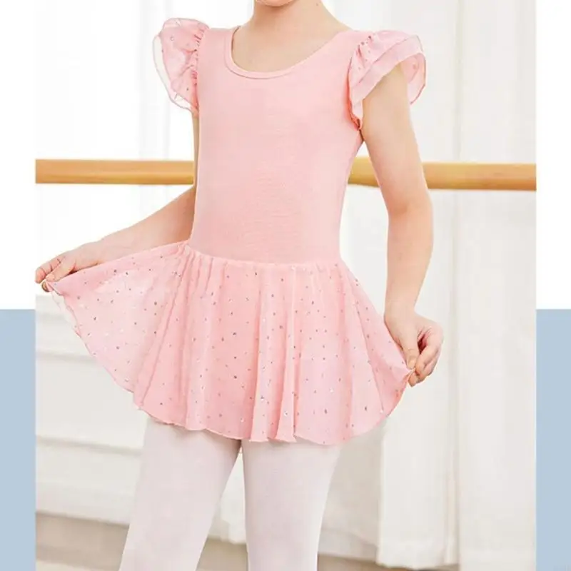 Y3NE SEQUINS DANCE Ballet Leotards With Váy cho Girls Trẻ mới biết đi Trang phục Ballerinas