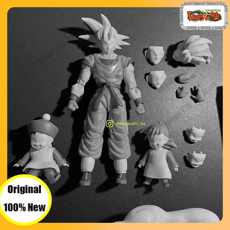 

New Demoniacal Fit Dragon Ball Z SHF Super Saiyan Son Goku & Son Gohan Kid Kintoun Anime Action Figure Figurine Model Toys Gifts