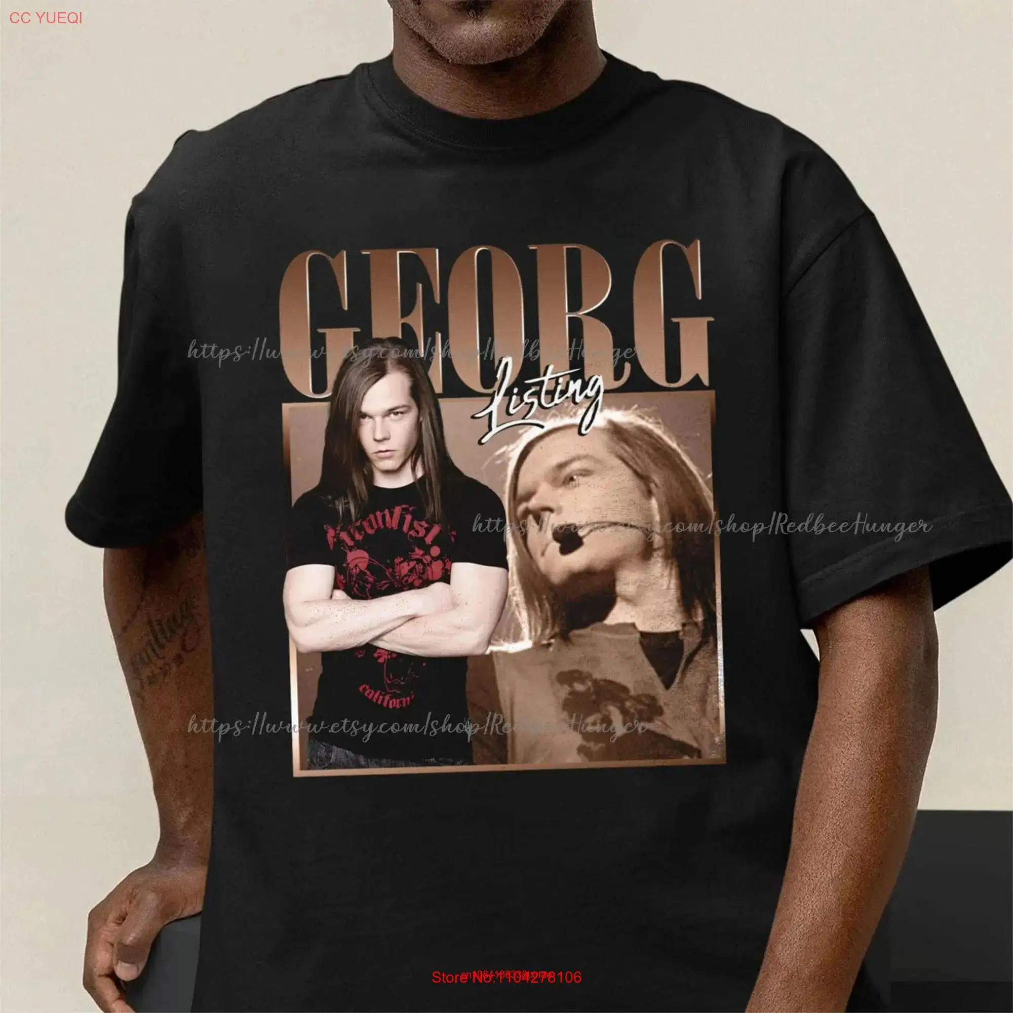 Georg Listing Vintage T Shirt Tokio Hotel Music Band Concert 2023 Merch Bootleg 90s SweaT long or short sleeves