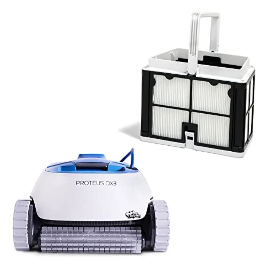 

In-ground pool vacuum cleaner ABS plastic black ultra-fine filters 33 FT coverage