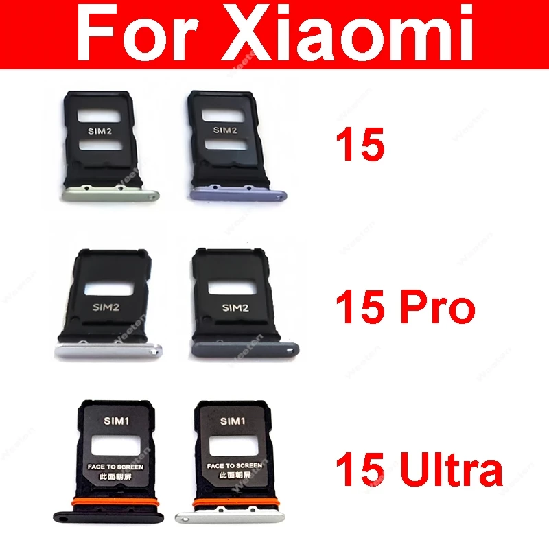 

Sim Card Tray Socket Holder For Xiaomi 15 15 Pro 15 Ultra Sim Reader Card Slot Adapter Flex Cable