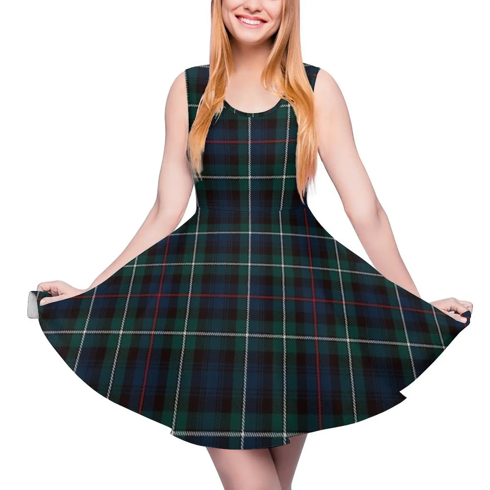 

tartan Mackenzie outlander Sleeveless Dress women long dresses Dress women dresses for special events Female clothing