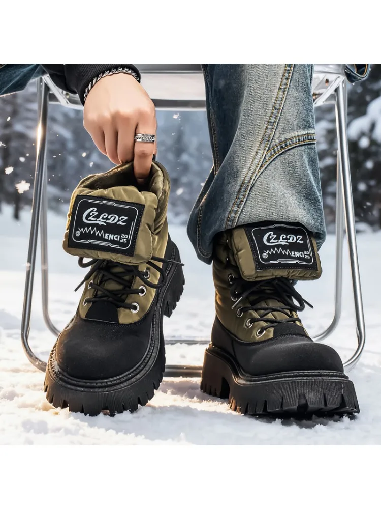 

High-Top Men's Boots Breathable Desert Combat Boots Outdoor Non-slip Hiking Boots Men Motorcycle Boots Work Ankle Boots