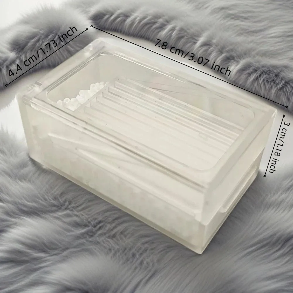 Doppelschichtige Schmelzperlen-Organizer-Box 2-in-1 Anti-Verstopfungs-Perlenkanal-Spenderbox mit 10 Fächern und Klappdeckel