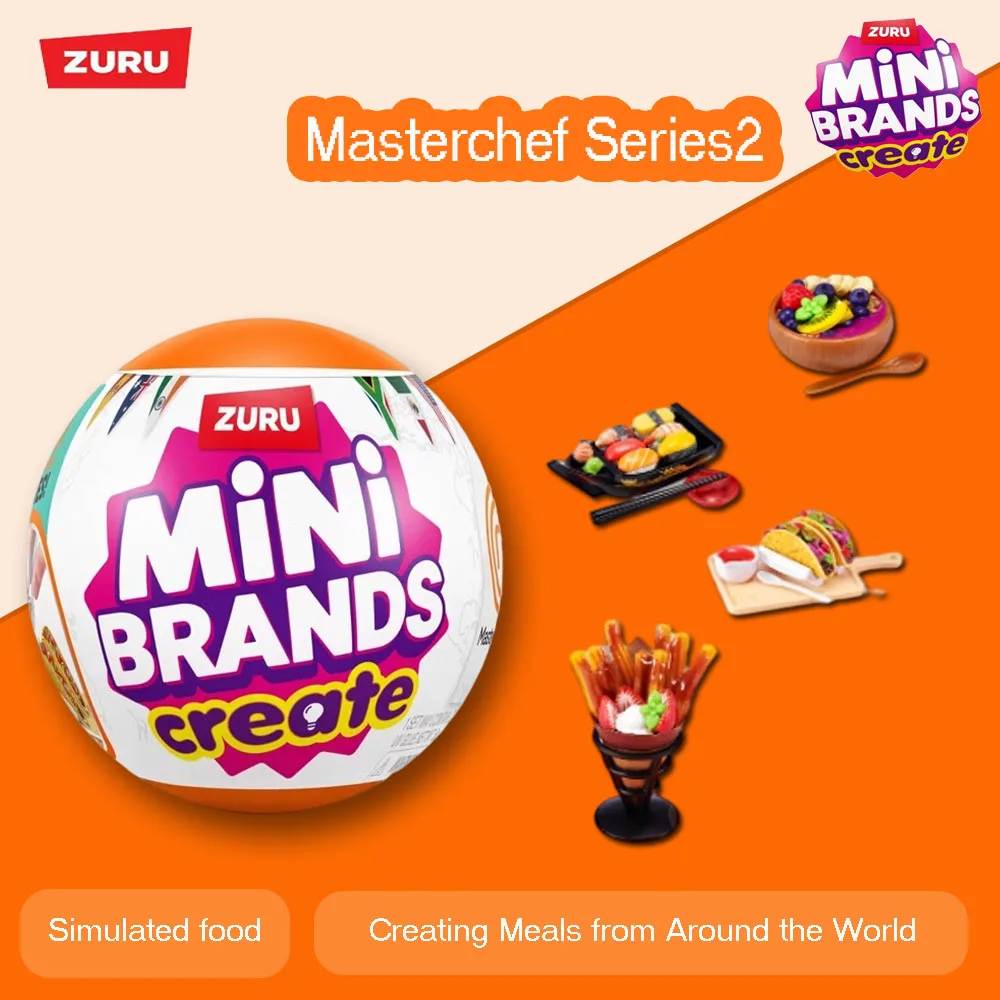 

ZURU 5x Surprise Ball Simulation Kitchen Series Blind Ball DIY Simulation Food Miniature Ornaments Children s Toys and Gifts