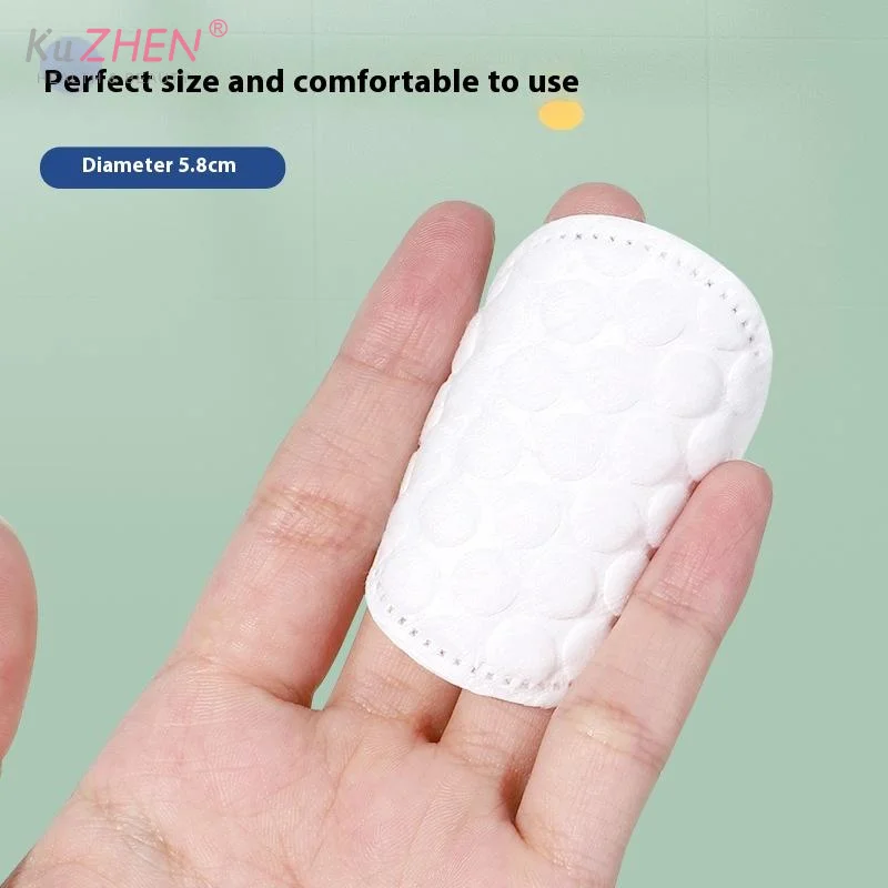 100 個のソフトで通気性のある円形メイク落としパッド両面パールテクスチャコットンパッド、毎日の顔の洗浄に使用