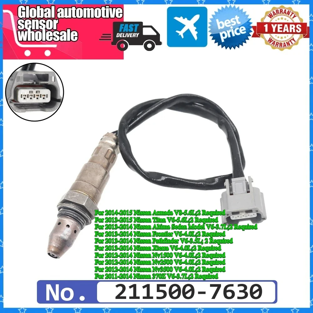

CAR Upstream 211500-7630 Air Fuel Ratio Lambda O2 Oxygen Sensor For Infiniti Q60 Qx50 Qx60 Qx70 M35H For Nissan Armada Titan