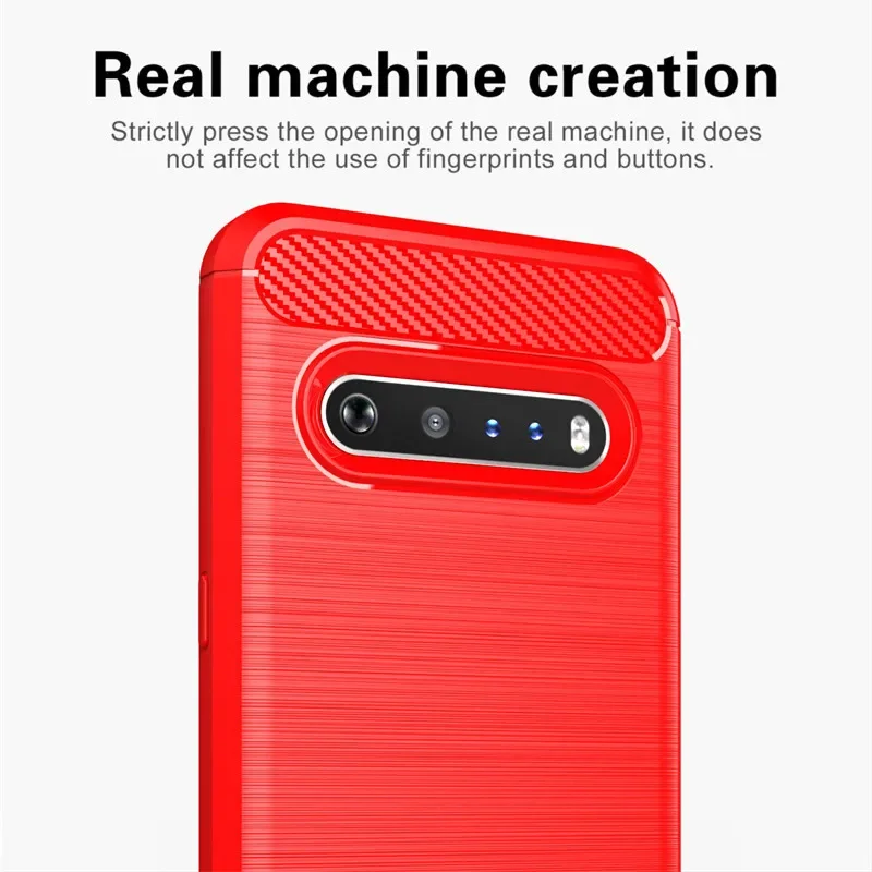 Shockproof Bumper TPU Business Fiber Soft Case For Cover LG V60 V50 V40 V50S ThinQ LG Q92 70 60 61 51 K62 Plus K71 K61 K52 4 5G