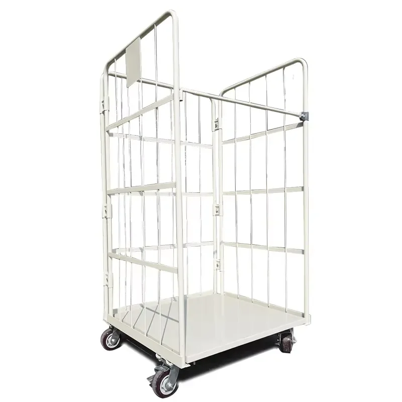 for Heavy Duty Stainless Steel Wire Mesh Storage Container Cage Foldable Cargo and Storage Equipment