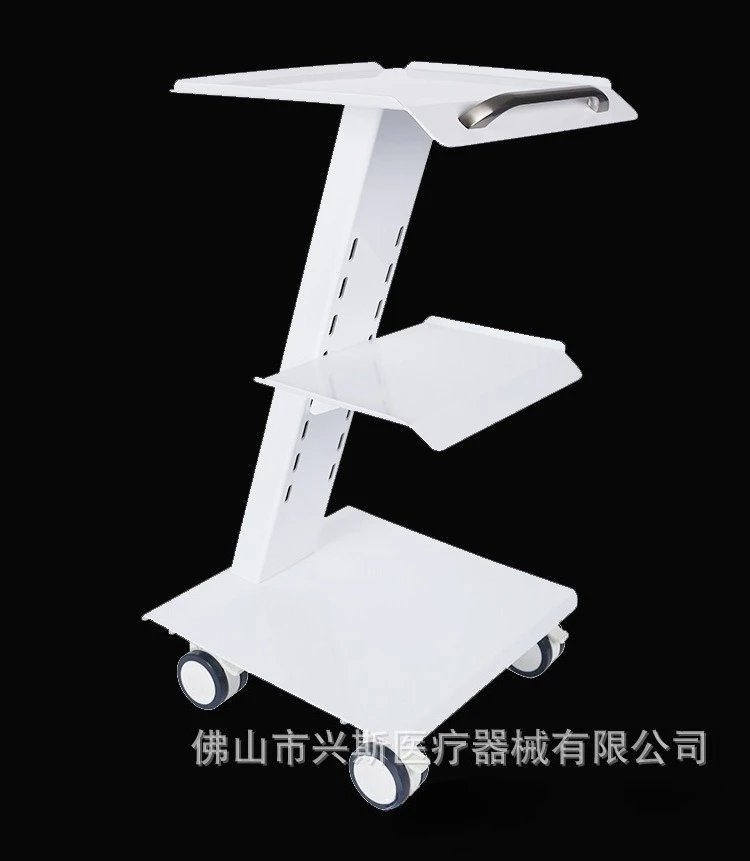 Stainless Steel Mobile Dental Cart, Rolling Workstation Trolley, Portable Moving Service Cart for Dental Clinic Use
