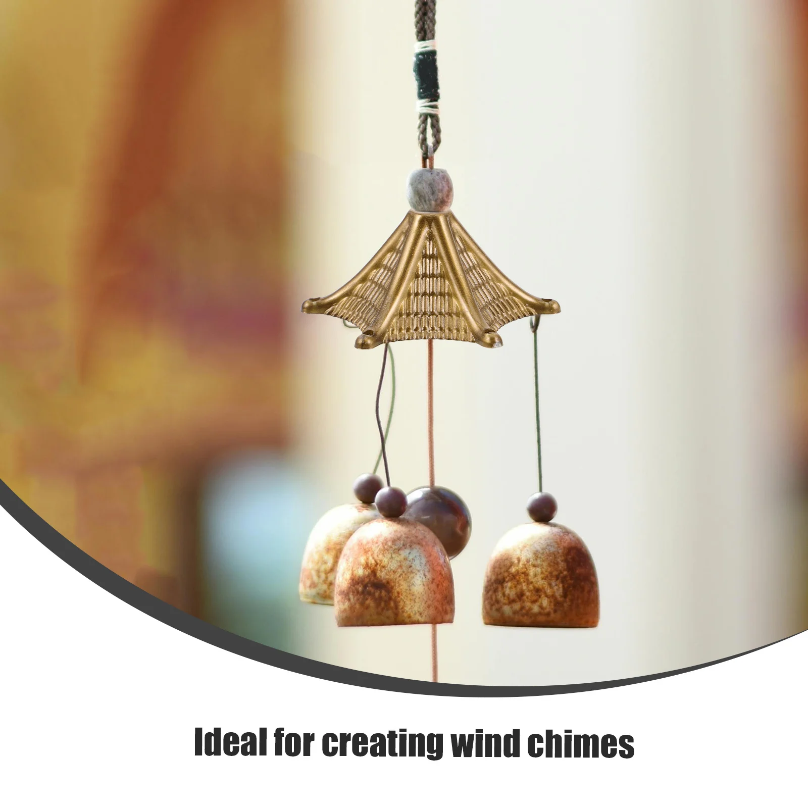 

10Pcs Wind Chime Embellishments Bell Caps Versatile Indoor Outdoor Use Creative Project DIY Crafting Kits Longlasting Beauty