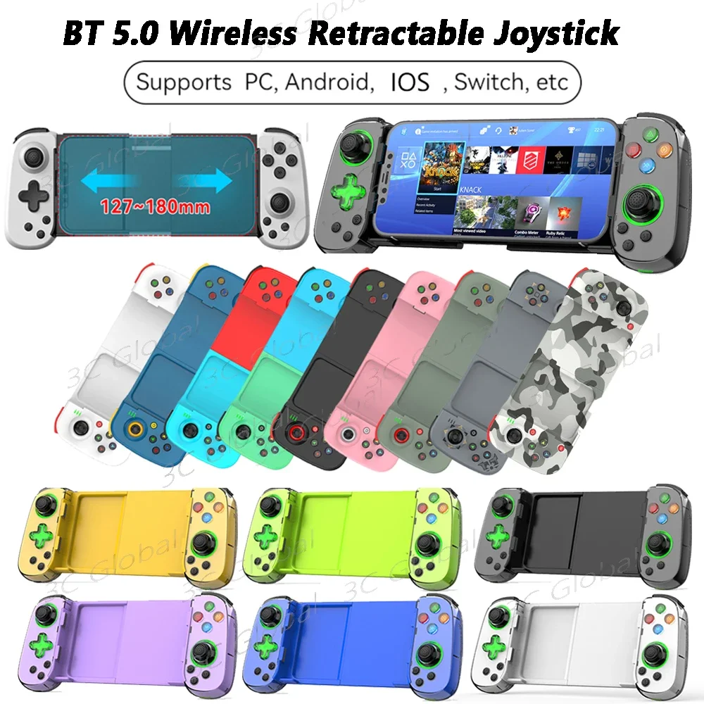 D3/D6/D7 Wireless BT 5.0 Stretchable Game Controller For Phone Android IOS Gamepad Joystick Retractable Gamepad For PS4 Switch