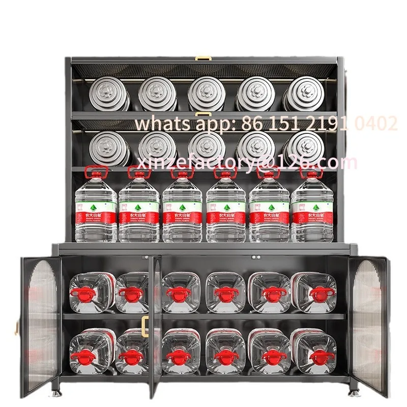 Estante de cocina de pizarra personalizable, armario doméstico multicapa de suelo a techo, gabinete de almacenamiento integrado multifuncional a