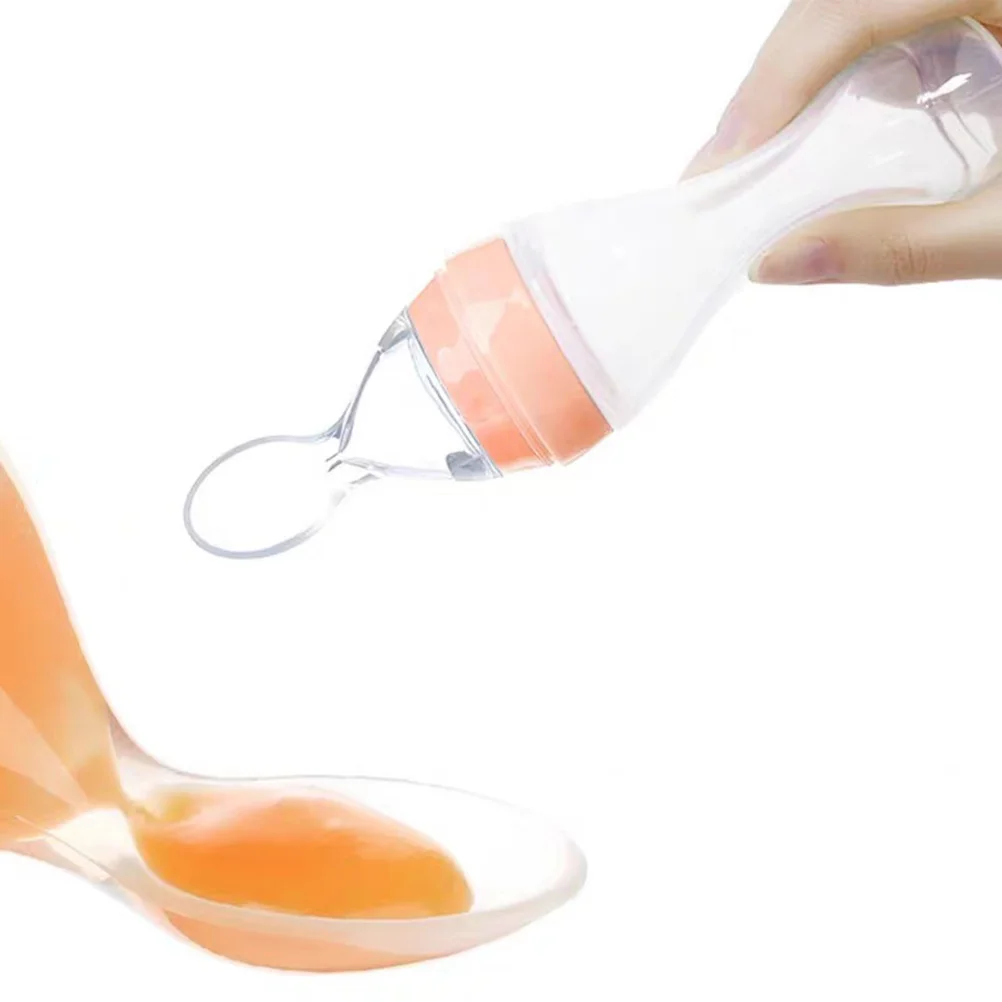 

120ml Silicone Squeeze Feeder Rice Cereal Spoon Bottle Infant Feeding Cup Portable Travel Baby Feeding Dispenser Supplement Food
