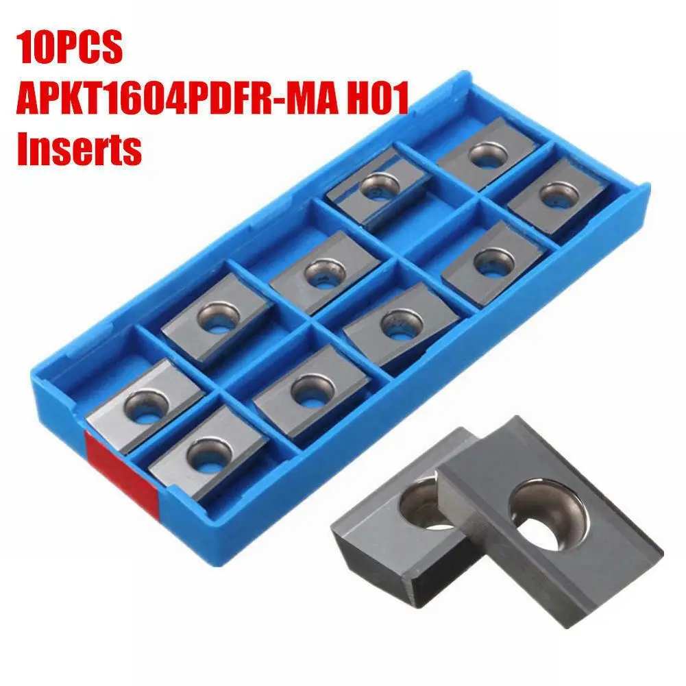 CNC كربيد إدراج الألومنيوم جودة إنهاء طحن كربيد إدراج APKT1604PDFR-MA H01 16*10*5 مللي متر فهرسة إدراج أدوات القطع