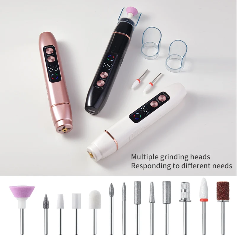اللاسلكية مسمار الحفر القلم USB ملف الأظافر تلميع القلم GLX015 قابلة للشحن مسمار آلة الحفر المحمولة مانيكير الحفر صالون أداة #6