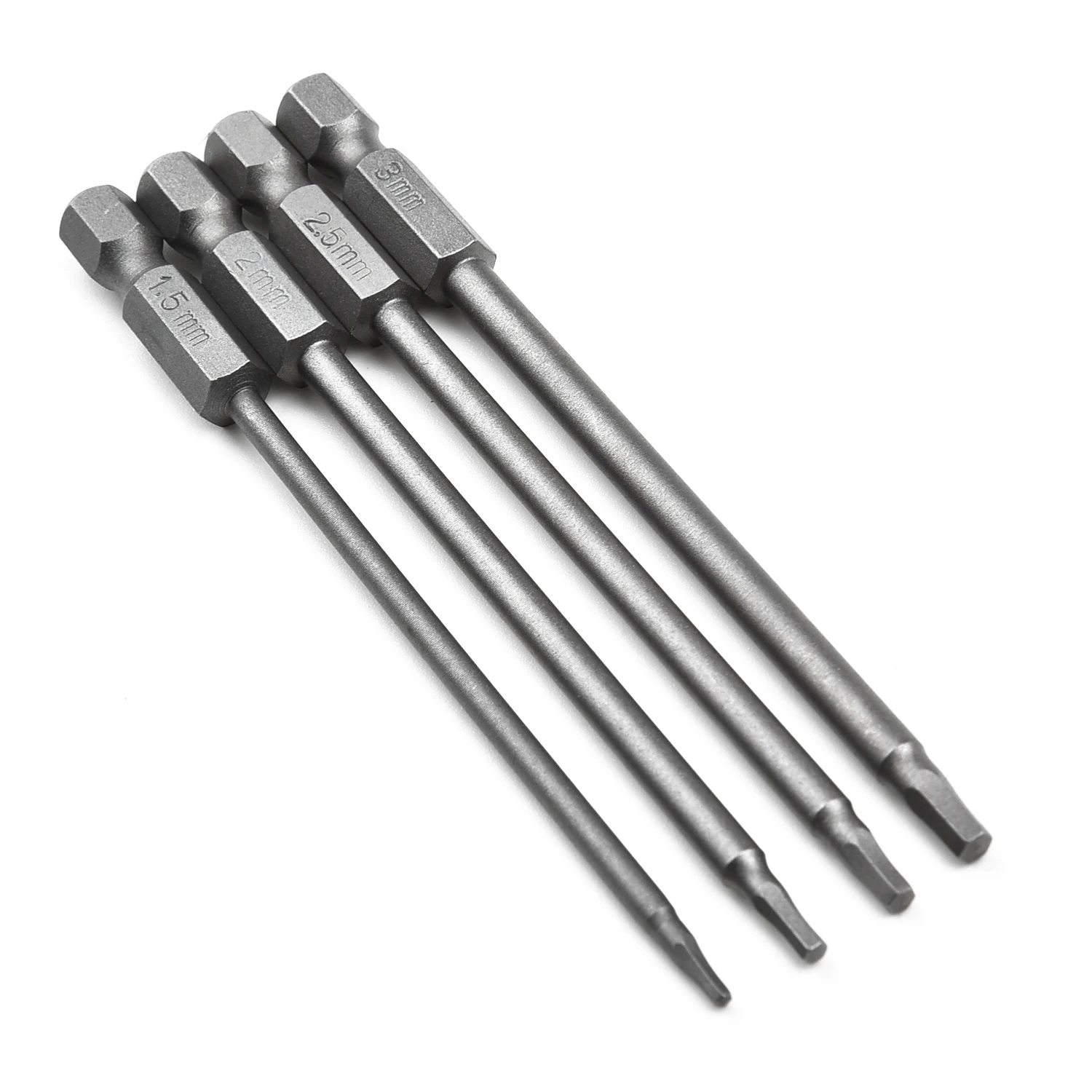 4Pcs Hex Shank Magnetic Head Screw Driver Screwdriver Bit 1.5/2.0/2.5/3.0mm Security Drill Magnetic Bit Torx Screwdriver