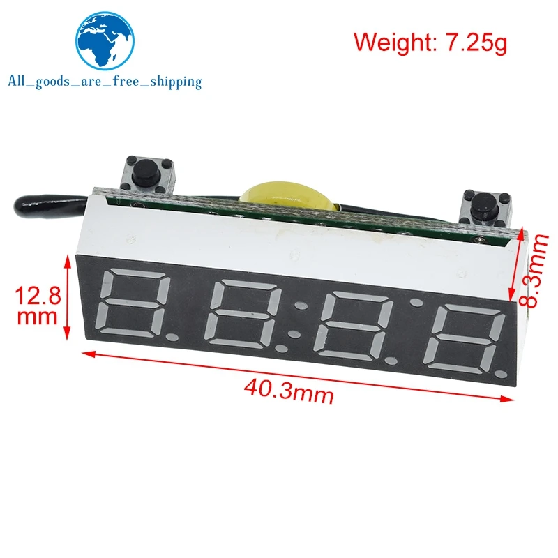 TZT 3 In 1 LED RX8025T Digitaluhr Temperatur Spannungsmodul DIY Zeit/Thermometer/Voltmeter DC 5-30 V für Arduino