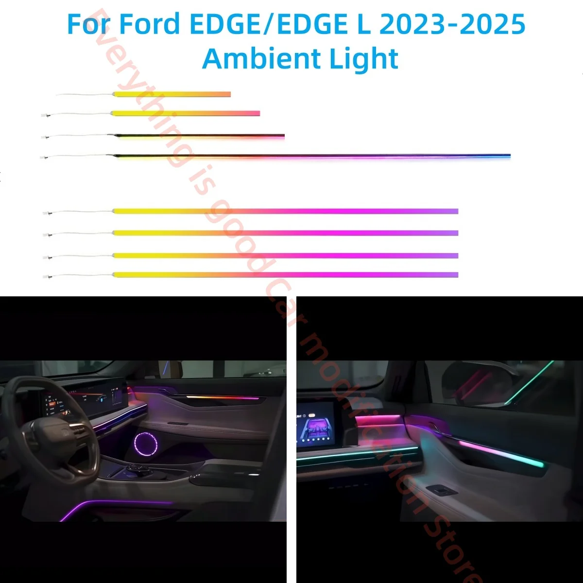 

Для Ford EDGE EDGE L атмосферная лампа автомобильное внутреннее освещение обновление автомобильные аксессуары декоративная полоса светящееся кольцо звукового сигнала