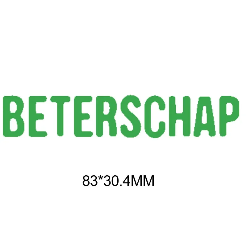 Dutch Phrase Get Well Soon Metal Cutting Dies Stencils For DIY Scrapbooking Decoration Embossing Supplier Handcraft Die Cut