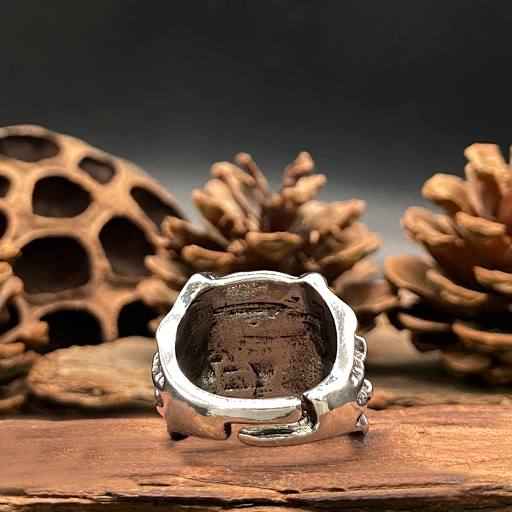 Dragon Claw Eagle Talon Evil Eye Ring for Men Women | Stainless Steel Gothic Punk Skull Jewelry | Adjustable Retro Devil Band