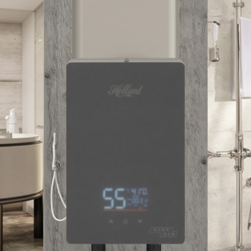 Mini Electric Tankless Instant Water Heater Easy Installation for RV Outdoor Hotel Household Car with Plastic Housing