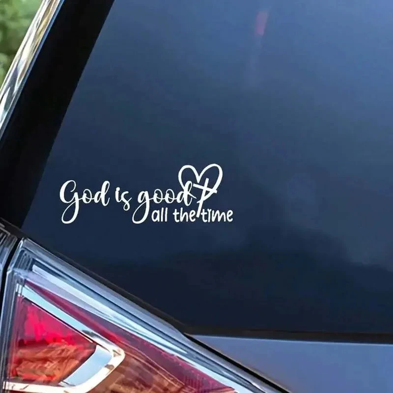 "God is always good" car sticker - Christian-themed Bible verse car sticker, inspirational religious car window sticker - view 2