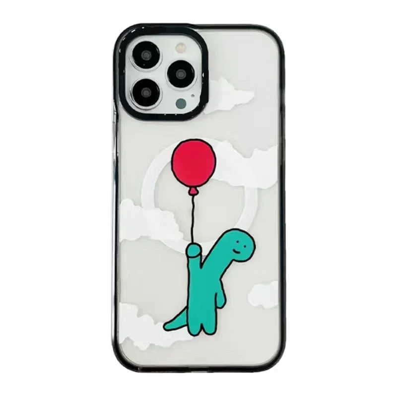 

MagSafe Acrylic Cartoon Dinosaur Phone Case Cover for iPhone 11 12 13 14 15 Pro Max Case for iPhone 15 ProMax